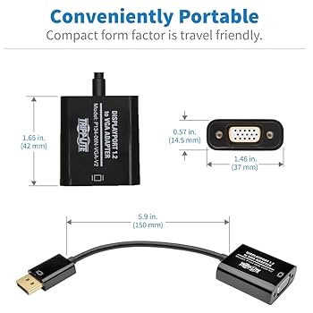Amazon.com: Eaton Tripp Lite DisplayPort to VGA Adapter